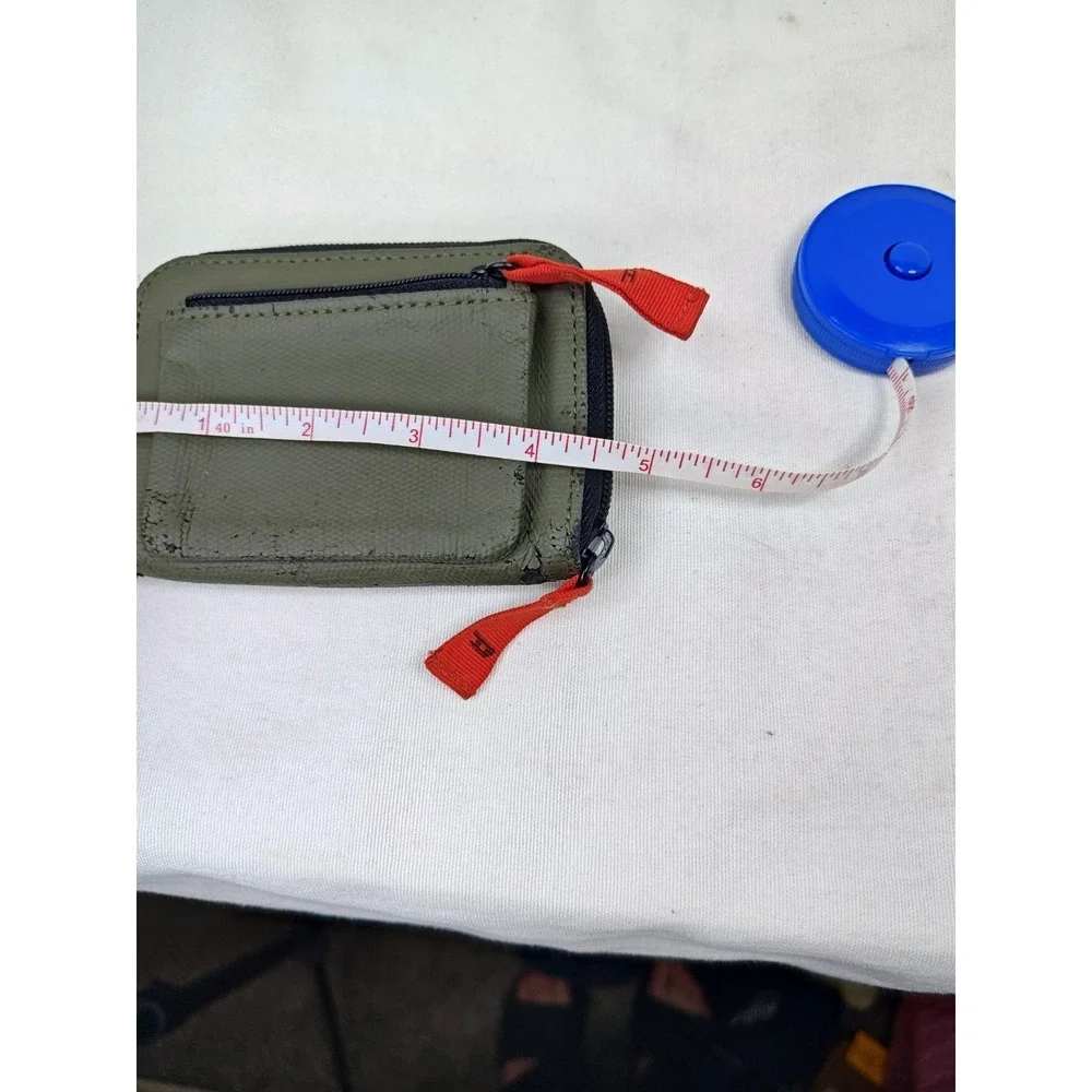 Diesel Spare Parts Men's Wallet Zip Around‎ VINTAGE Y2K Green Red